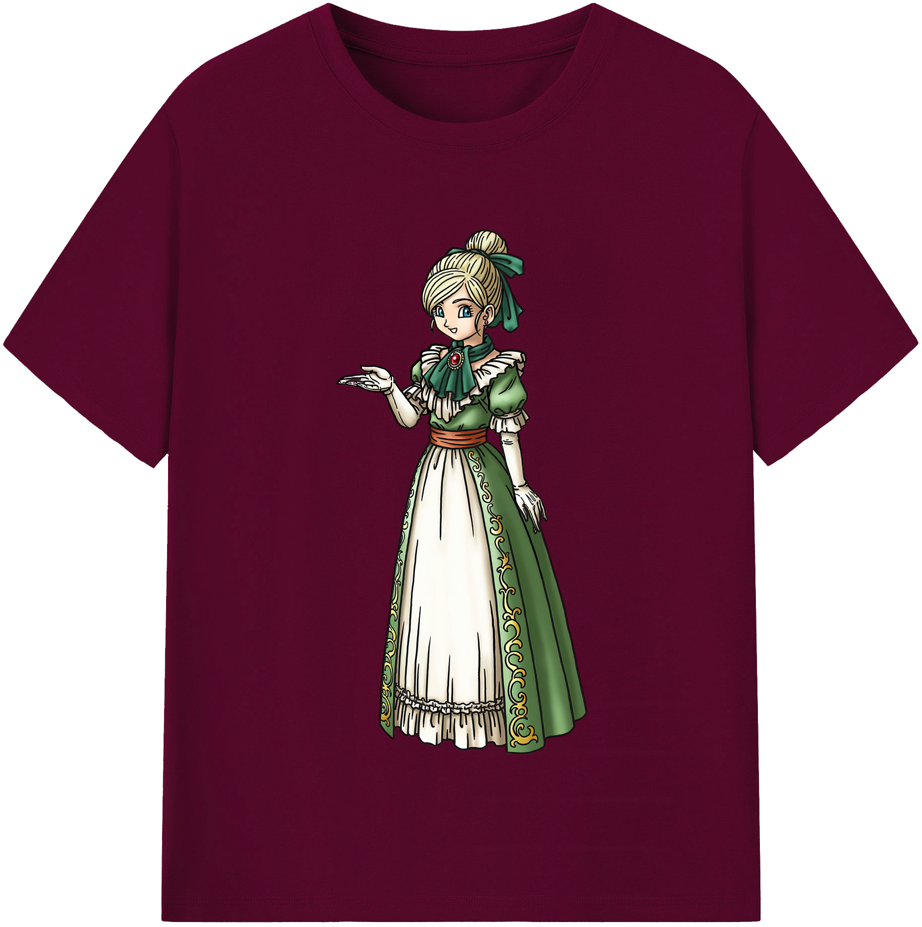 （画像用） ドラゴンクエスト Doragon Kuesuto Dragon Quest レディースカジュアルプリントTシャツ（綿100％）